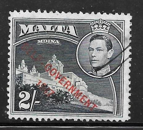 Malta 219: 2/- Mdina, Overprint, used, F-VF