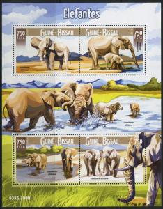 GUINEA BISSAU  2016 ELEPHANTS  SHEET MINT NH