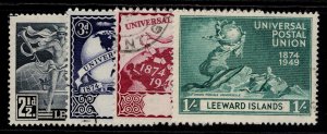 LEEWARD ISLANDS GVI SG119-122, anniversary of UPU set, FINE USED. Cat £11.