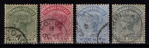 Trinidad 1883-94 Victoria Definitives, Part Set to 4d [Used]