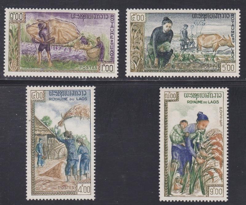 Laos # 81-84, Freedom from Hunger, NH, 1/2 Cat.