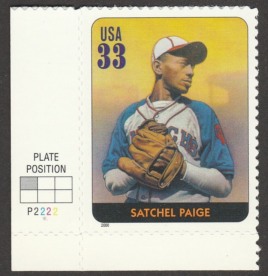 2000 33c Legends of Baseball: Satchel Paige for sale at Mystic