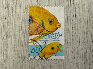 Vanuatu #712 Used, 60v, Fish, 2024 SCV $1.20