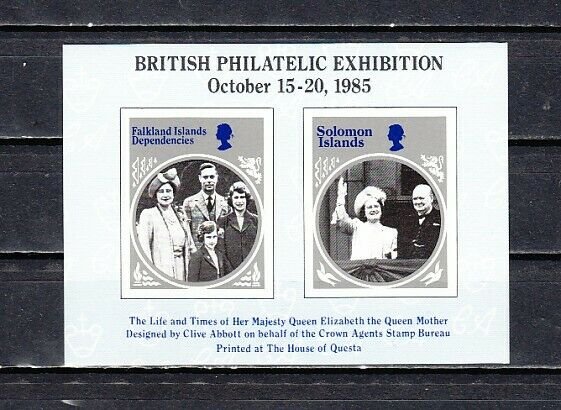 Great Britain, 1985 Local issue. British Philatelic Expo s/sheet. Royalty. ^