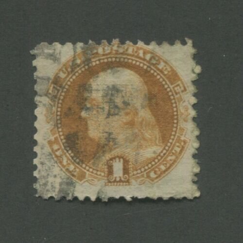 1869 United States Postage Stamp #112 Used Average Centering Fading Cancel 