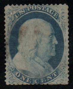 USA #24 VF, light cancel, small thin, bold color! RETAIL $ 38