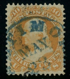 US Stamp #71 Franklin 30c, PF Cert with Blue Baltimore Cancel - SMQ - $225.00