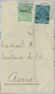 74472 - EL SALVADOR - POSTAL HISTORY - OFFICIAL STAMPS on COVER cut-out to ITALY