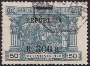 Portugal 1911 #197 vf u vf; 300r on 50r Slate