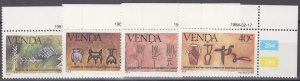 ZAYIX South Africa Venda 68-71 MNH Evolution of Writing Chinese Characters