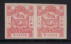 North Borneo SG# 42a Imperf Pair Mint Light Hinged - S19971