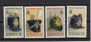 Jersey 1972 Militia Helmets set of 4. NHM