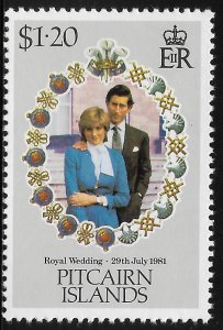 Pitcairn Island - SC# 208 - MNH - SCV$0.85 - Royal Wedding Charles and Diana