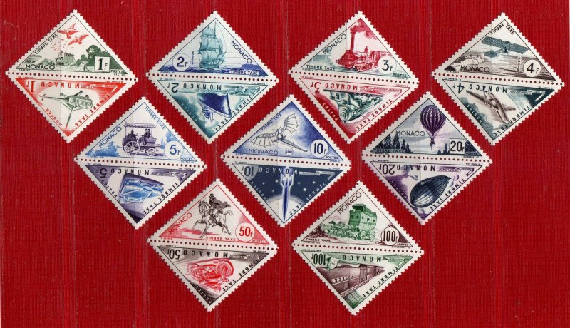 1953 - Monaco - Sc.  J 39 /  J 56 - Taxas - MNH - MO- 020