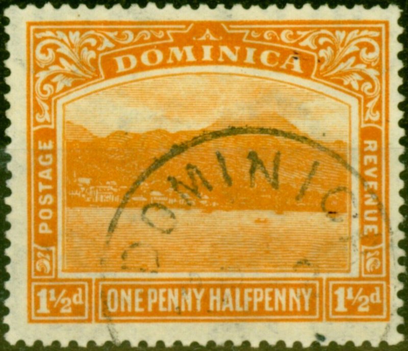 Dominica 1921 1 1/2d Orange SG64 Fine Used