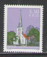 Estonia Sc 605 2008 Holy Cross Audru stamp mint NH