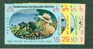 FRENCH NEW HEBRIDES 139-42 MNH CV $6.75 BIN $3.50