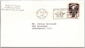 UNITED NATIONS SPECIAL POSTMARK COVER 20th ANNIVERSARY CIVIL AVIATION ICAO 1965