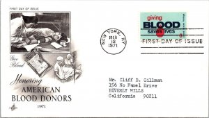 FDC 1971 SC #1425 Artcraft Cachet - New York, Ny - Single - J1823