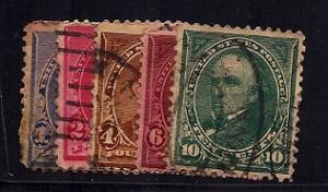 US #219,220,222,224 USED