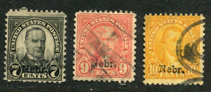 1929 issue #676, 678, 679 NEBR OVPTS ⭐⭐⭐⭐⭐⭐