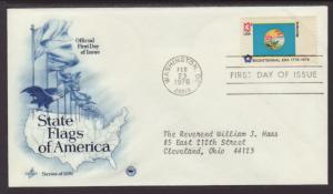 US Montana State Flag 1976 PCS Typed FDC BIN