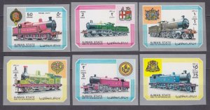 1972 Ajman 1850b-1855b Locomotives 10,00 €