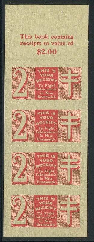 CANADA REVENUE NBT8d MINT BOOKLET PANE