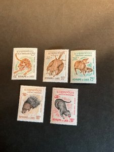 Stamps Laos Scott #C47-51 nh