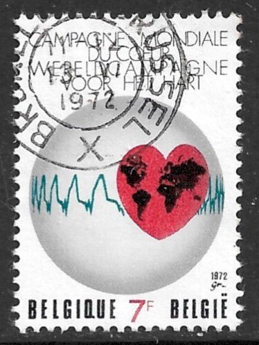 BELGIUM 1972 WORLD HEALTH DAY Issue Sc 822 VFU