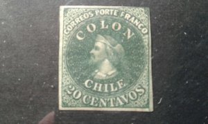 Chile #13 mint hinged part gum e1911.5528