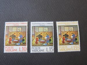 Vatican 1964 Sc 397-99 set MNH