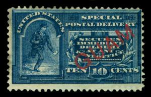 US 1899  SPECIAL DELIVERY - GUAM overprinted 10c blue Scott # E1 mint MH