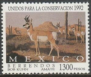 MEXICO 1778, UNITED FOR CONSERVATION, MULE DEER. MINT, NEVER HINGED. VF.