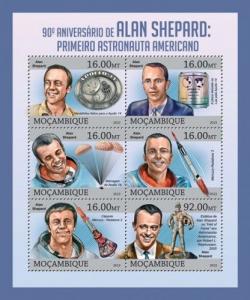 Space Raumfahrt Alan Shepard Apollo 14 Mozambique MNH stamp set