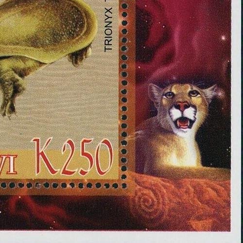 Malawi Animals of Africa Trionyx Triunguis Lions Souvenir Sheet Mint NH