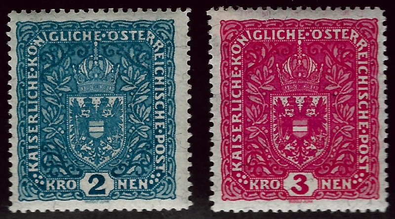 Austria SC#160, 161 Mint VF hr SCV$24.75...Bid to win!!