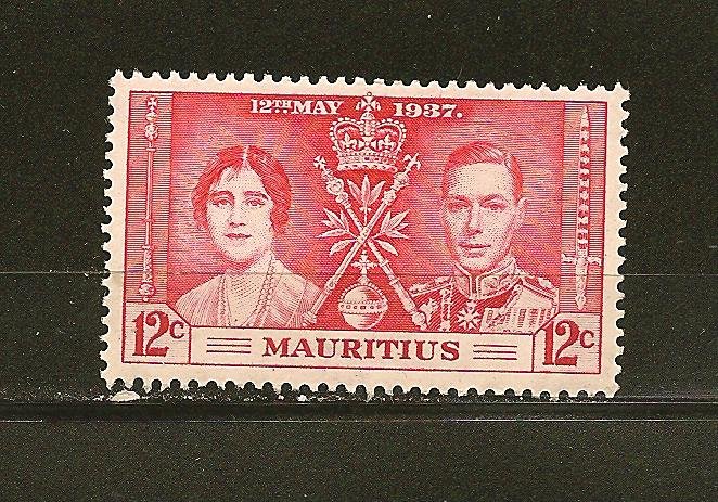 Mauritius 209 King George VI Coronation Mint Hinged