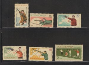 Romania #1748-53  (1965 Shooting Championships  set) VFMNH CV $2.40