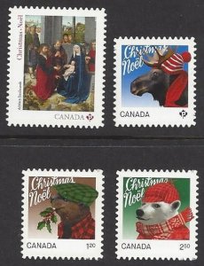 Canada #2880i-83i MNH die cut set, Christmas, issued 2015