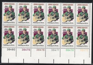 ALLY'S STAMPS US Plate Block Scott #1755 13c Jimmie Rodgers [12] MNH [A-LR]