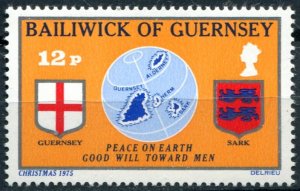 Guernsey  Sc#130 MNH, 12p multi, Christmas 1975: Peace on Earth, Good Will To...