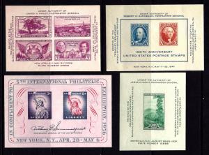 778, 797, 948, 1075 Mint,OG,NH... (4) Souvenir Sheets... Stock Photo