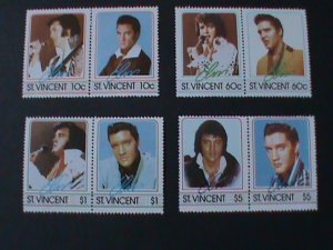 ST. VINCENT-1985- SC#874-7- ELVIS PRESLEY-FAMOUS AMERICAN ENTERTAINER MNH VF