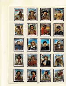 Legends of the West 20x 29c US Postage Singles  #2869 VF MNH Mounted