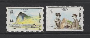 Gibraltar #435-36  (1982 Europa Operation Torch WW II set) VFMNH CV $0.60