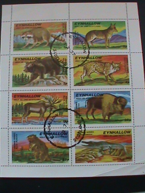 EYNHALLOW SCOTLAND STAMP:1977 WILD ANIMALS CTO- MNH - MINI SHEET