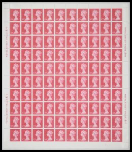 1970 Sg 829 10p Decimal Machin Cylinder 3 Full sheet UNMOUNTED MINT