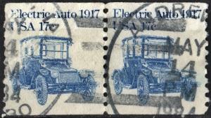 SC#1906 17¢ Electric Auto Coil Pair (1981) Used