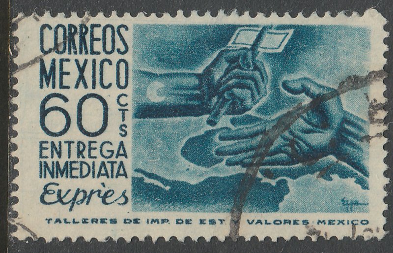 MEXICO E15, 60cents 1950 Definitive 2nd Printing wmk 300. USED. F-VF. (1473)